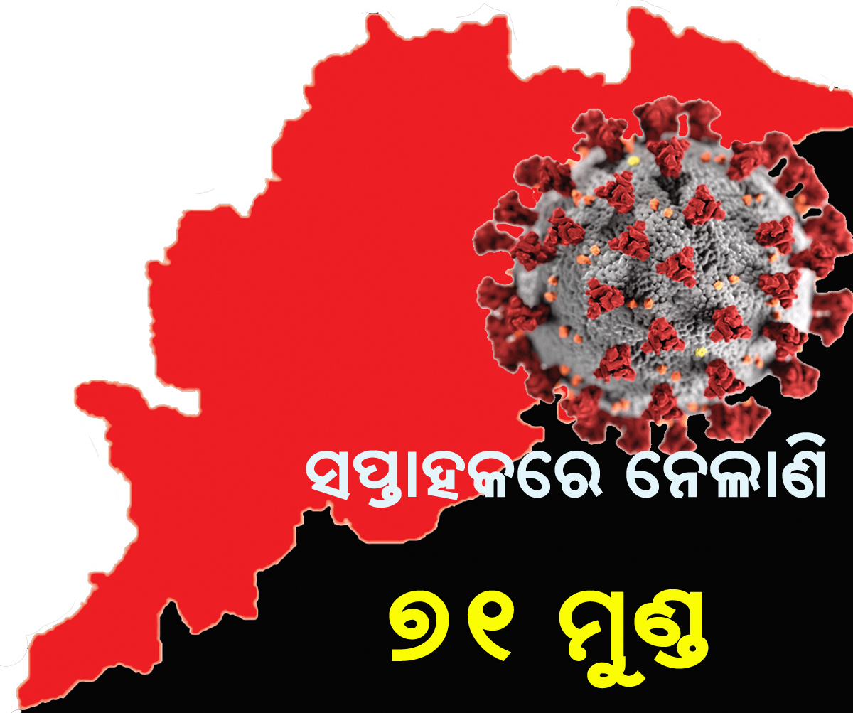 ଅଗଷ୍ଟରେ ଡରାଇଲାଣି କରୋନା:  ସପ୍ତାହକରେ ନେଲାଣି ୭୧ ମୁଣ୍ଡ